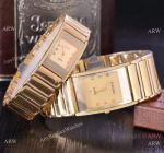 Replica Rado Jubile Diamond Bezel All Gold Tungsten Watch
